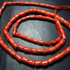 Natural Real - CORAL - 17 inches Full Strand Smooth Polished Tube Shape Gorgeous Red Colour Natural huge size 3 - 7 mm Long